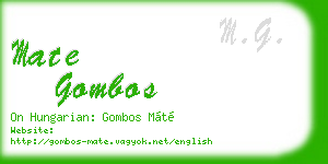 mate gombos business card