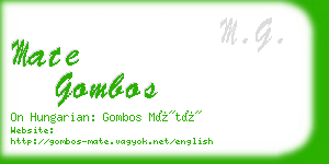 mate gombos business card